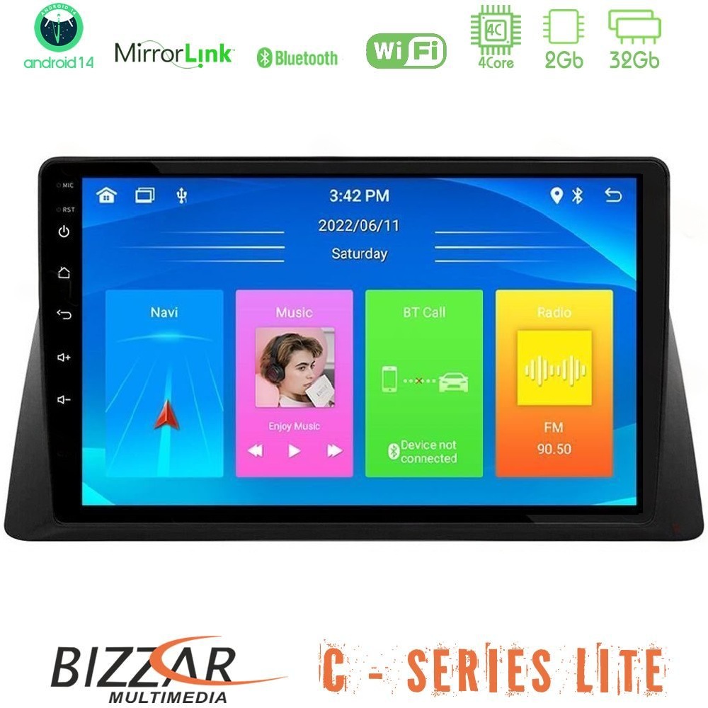 bizzar_c_hd2945 Bizzar C Series Lite 4Core Android14 2+32GB Honda WR-V 2024-> Navigation Multimedia Tablet 10" - Image 1