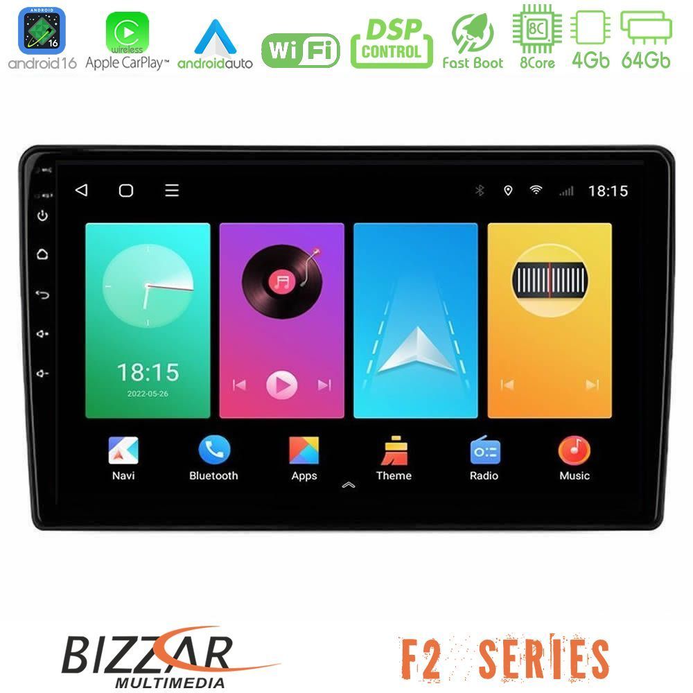 bizzar_f2_ar1654 Bizzar F2 Series 8Core Android16 4+64GB Alfa Romeo Mito 2008-2014 Navigation Multimedia Tablet 9" - Image 1