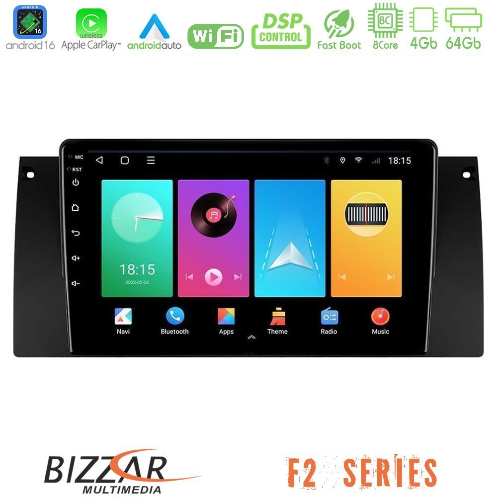 bizzar_f2_bm0604 Bizzar F2 Series 8Core Android16 4+64GB BMW 5 Series (E39) / X5 (E53) Navigation Multimedia Tablet 9" - Image 1