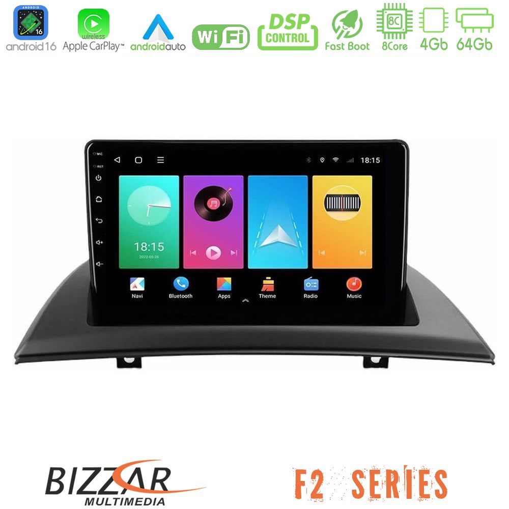 bizzar_f2_bm0780 Bizzar F2 Series 8Core Android16 4+64GB BMW E83 Navigation Multimedia Tablet 9" - Image 1