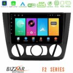 Bizzar F2 Series 8Core Android16 4+64GB  BMW 1Series  E81/E82/E87/E88 (MANUAL A/C) Navigation Multimedia Tablet 9"