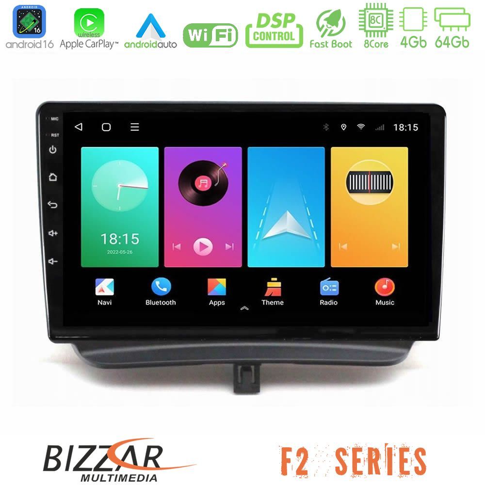 bizzar_f2_fd1794 Bizzar F2 Series 8Core Android16 4+64GB Ford Courier 2015-2023 Navigation Multimedia Tablet 9" - Image 1
