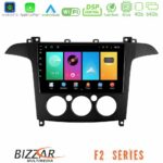 Bizzar F2 Series 8Core Android16 4+64GB  Ford S-Max 2006-2008 (manual A/C) Navigation Multimedia Tablet 9"