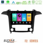 Bizzar F2 Series 8Core Android16 4+64GB  Ford S-Max 2006-2012 Navigation Multimedia Tablet 9"