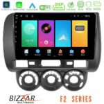 Bizzar F2 Series 8Core Android16 4+64GB  Honda Jazz 2002-2008 (Manual A/C) Navigation Multimedia Tablet 9"
