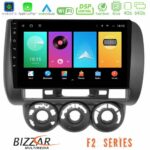 Bizzar F2 Series 8Core Android16 4+64GB Honda Jazz (Fit) 2002-2008 (RHD) Manual A/C Navigation Multimedia Tablet 9"