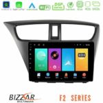 Bizzar F2 Series 8Core Android16 4+64GB  Honda Civic Hatchback 2012-2015 Navigation Multimedia Tablet 9"