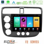 Bizzar F2 Series 8Core Android16 4+64GB  Honda Civic 2001-2005 Navigation Multimedia Tablet 9"