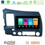 Bizzar F2 Series 8Core Android16 4+64GB  Honda Civic 2006-2011 Navigation Multimedia Tablet 9"