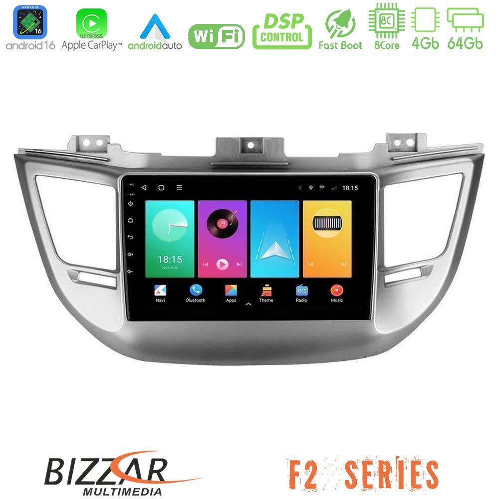 bizzar_f2_hy0068 Bizzar F2 Series 8Core Android16 4+64GB Hyundai Tucson 2015-2018 Navigation Multimedia Tablet 9" - Image 1
