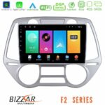 Bizzar F2 Series 8Core Android16 4+64GB  Hyundai i20 2009-2012 Auto A/C Navigation Multimedia Tablet 9"