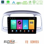 Bizzar F2 Series 8Core Android16 4+64GB  Hyundai Accent 2006-2011 Navigation Multimedia Tablet 9"