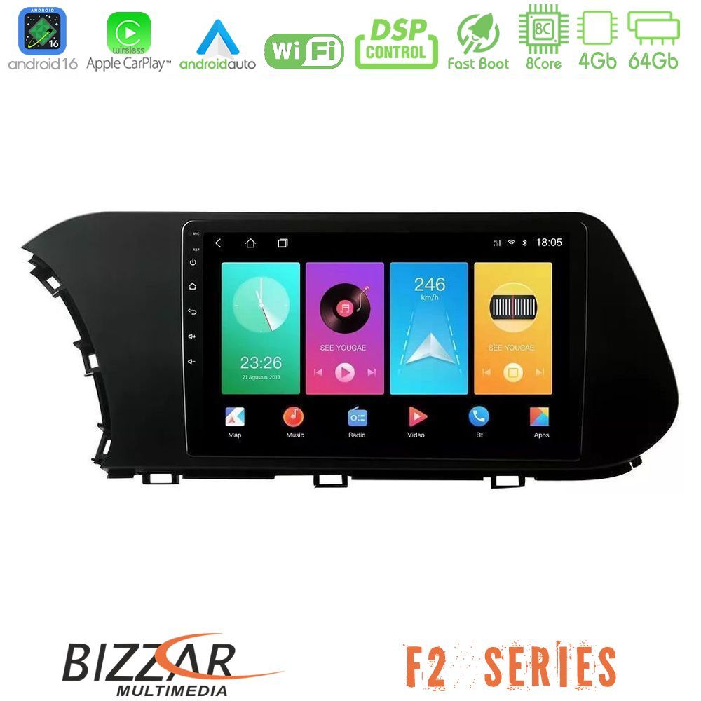 bizzar_f2_hy1043 Bizzar F2 Series 8Core Android16 4+64GB Hyundai i20 2021-2023 Navigation Multimedia Tablet 10" - Image 1