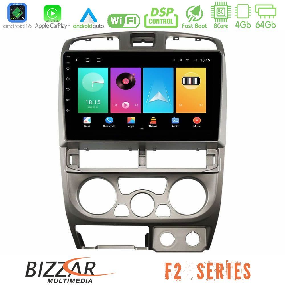 bizzar_f2_iz0769 Bizzar F2 Series 8Core Android16 4+64GB Isuzu D-Max 2004-2006 Navigation Multimedia Tablet 9" - Image 1