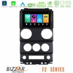 Bizzar F2 Series 8Core Android16 4+64GB  Jeep Wrangler 2Door 2008-2010 Navigation Multimedia Tablet 9"