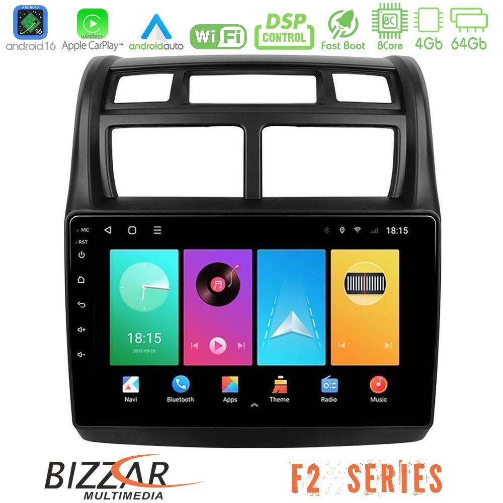 bizzar_f2_ki0108 Bizzar F2 Series 8Core Android16 4+64GB Kia Sportage 2008-2011 Navigation Multimedia Tablet 9" - Image 1