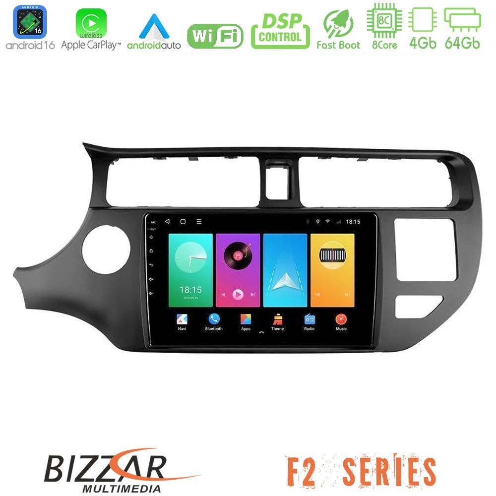 bizzar_f2_ki0552 Bizzar F2 Series 8Core Android16 4+64GB Kia Rio 2011-2015 Navigation Multimedia Tablet 9" - Image 1