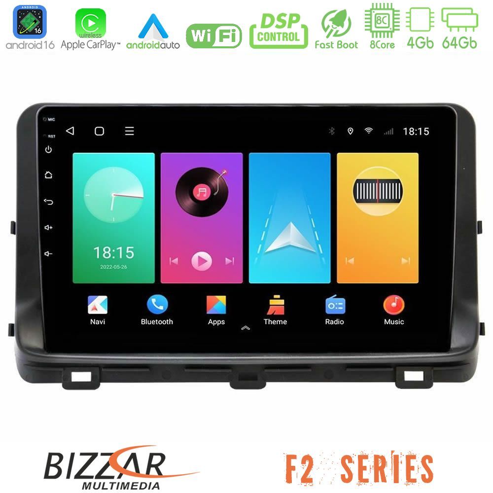 bizzar_f2_ki1259 Bizzar F2 Series 8Core Android16 4+64GB Kia Ceed 2018-2023 Navigation Multimedia Tablet 10" - Image 1