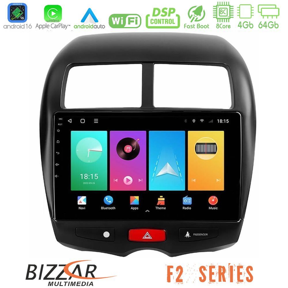 bizzar_f2_mt0075 Bizzar F2 Series 8Core Android16 4+64GB Mitsubishi ASX Navigation Multimedia Tablet 10" - Image 1