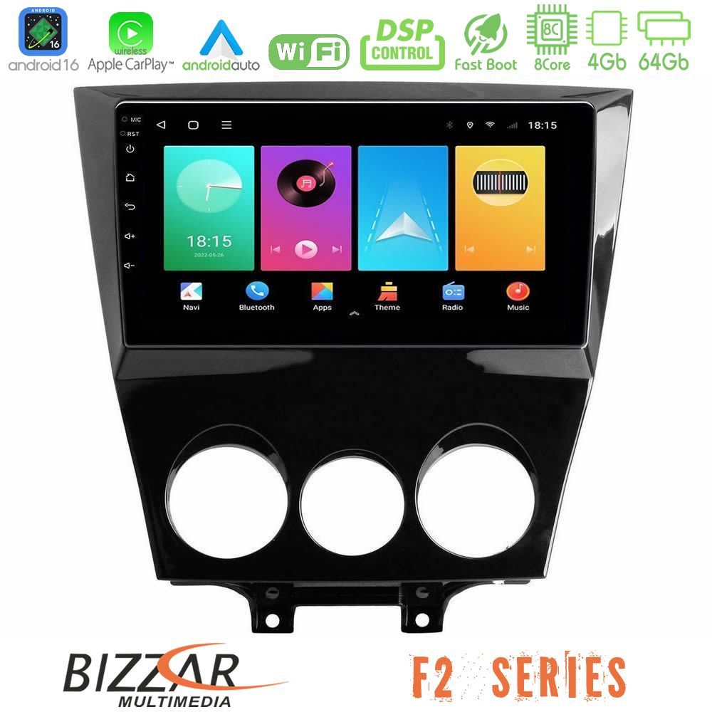 bizzar_f2_mz0452 Bizzar F2 Series 8Core Android16 4+64GB Mazda RX8 2008-2012 Navigation Multimedia Tablet 9" - Image 1