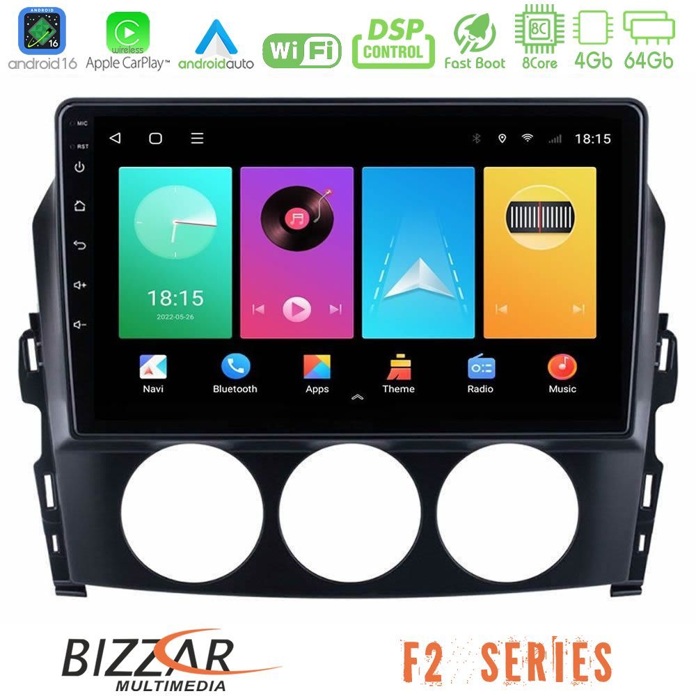 bizzar_f2_mz1171 Bizzar F2 Series 8Core Android16 4+64GB Mazda MX-5 2006-2008 Navigation Multimedia Tablet 9" - Image 1