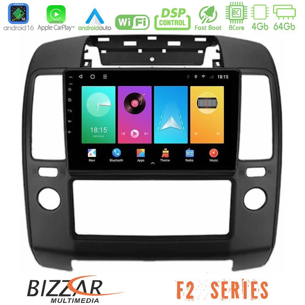 bizzar_f2_ns0900 Bizzar F2 Series 8Core Android16 4+64GB Nissan Navara Navigation Multimedia Tablet 9" - Image 1