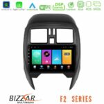 Bizzar F2 Series 8Core Android16 4+64GB  Nissan Micra 2013-2016 Navigation Multimedia Tablet 9"