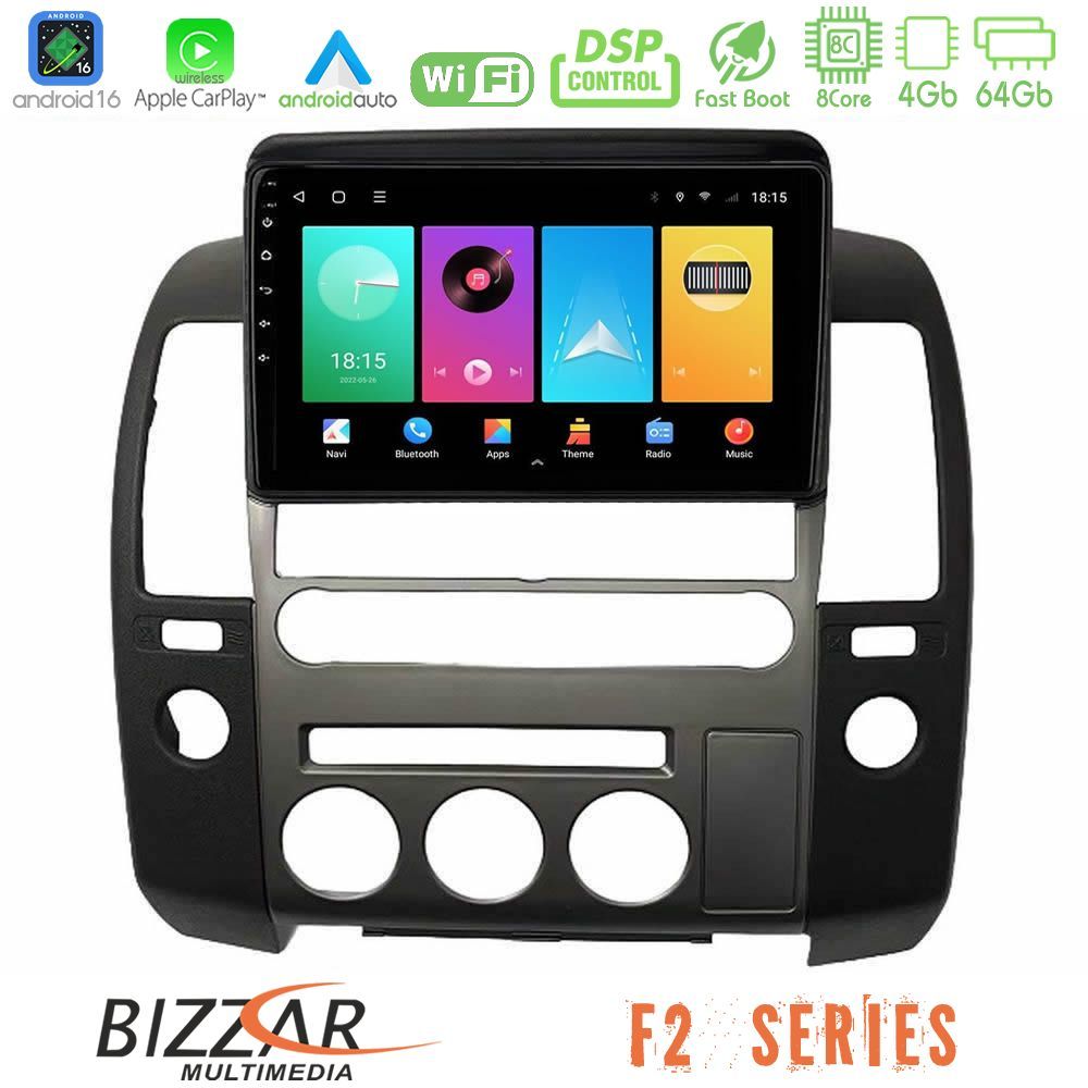 bizzar_f2_ns1340 Bizzar F2 Series 8Core Android16 4+64GB Nissan Navara D40 2006-2012 (με εργ.οθόνη) Navigation Multimedia Tablet 9" - Image 1