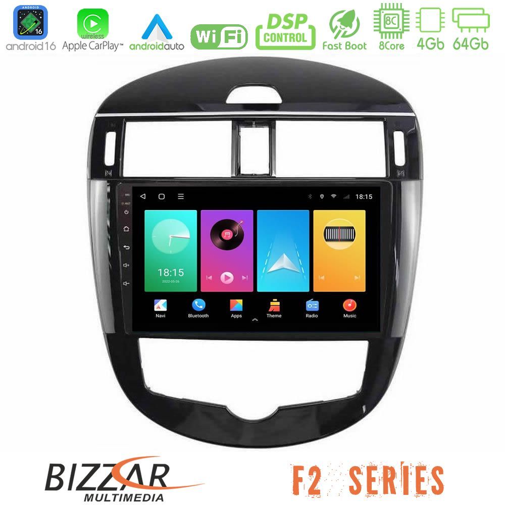 bizzar_f2_ns2244 Bizzar F2 Series 8Core Android16 4+64GB Nissan Pulsar 2015-2018 Navigation Multimedia Tablet 9" - Image 1