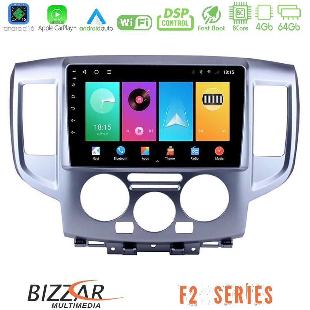 bizzar_f2_ns391 Bizzar F2 Series 8Core Android16 4+64GB Nissan NV200 Navigation Multimedia Tablet 9" - Image 1