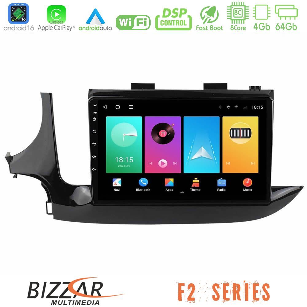 bizzar_f2_op0101 Bizzar F2 Series 8Core Android16 4+64GB Opel Mokka 2016-2020 Navigation Multimedia Tablet 9" - Image 1