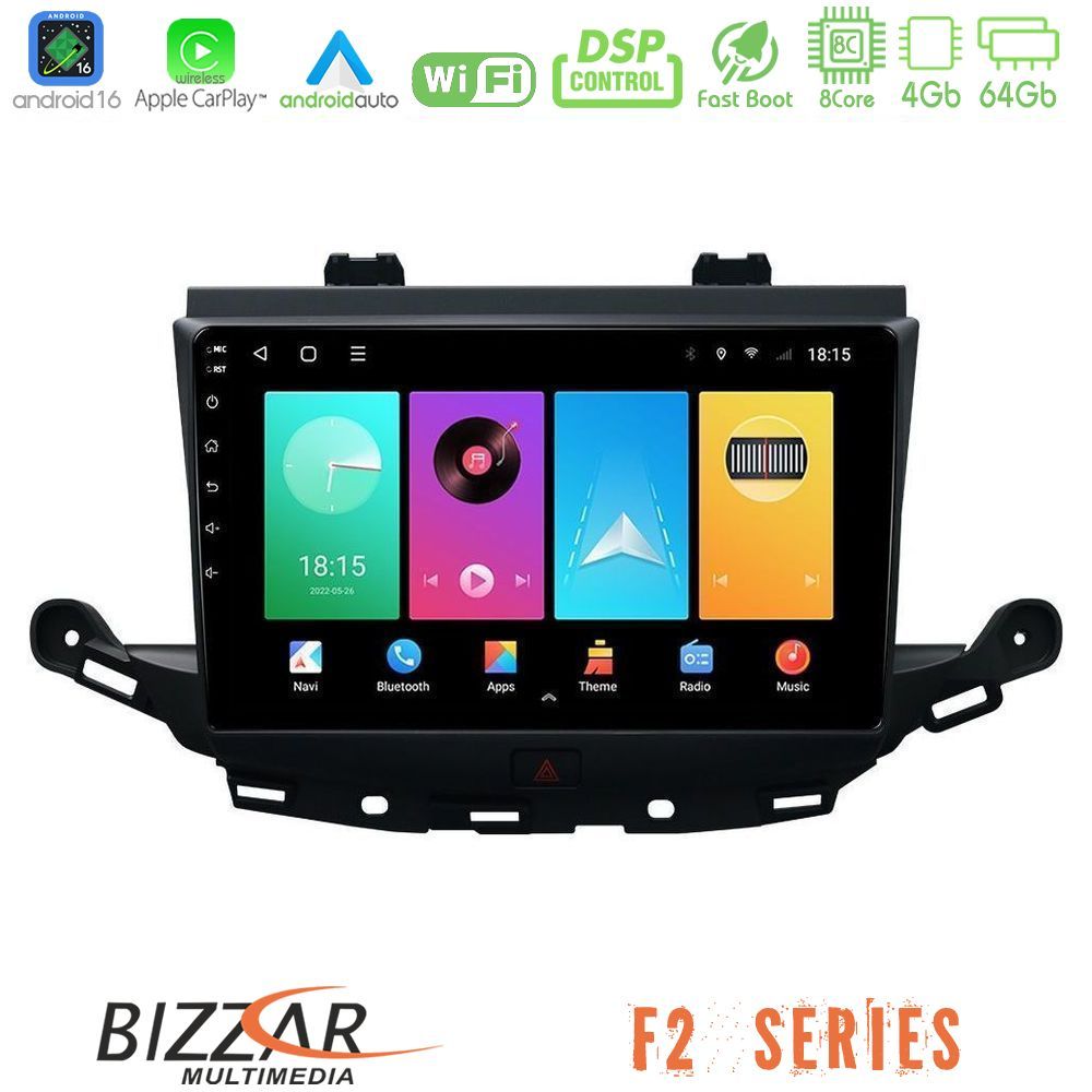 bizzar_f2_op0113 Bizzar F2 Series 8Core Android16 4+64GB Opel Astra K 2015-2019 Navigation Multimedia Tablet 9" - Image 1