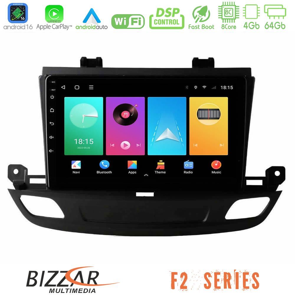 bizzar_f2_op1402 Bizzar F2 Series 8Core Android16 4+64GB Opel Insignia 2 2017-2020 Navigation Multimedia Tablet 9" - Image 1