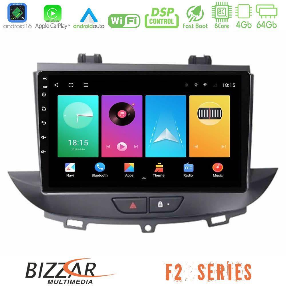bizzar_f2_op1737 Bizzar F2 Series 8Core Android16 4+64GB Opel Grandland/Crossland X Navigation Multimedia Tablet 9" - Image 1