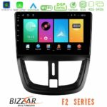 Bizzar F2 Series 8Core Android16 4+64GB  Peugeot 207 Navigation Multimedia Tablet 9"
