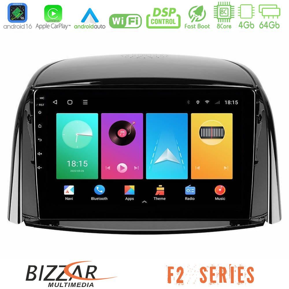 bizzar_f2_rn0440 Bizzar F2 Series 8Core Android16 4+64GB Renault Koleos 2007-2015 Navigation Multimedia Tablet 9" - Image 1