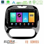 Bizzar F2 Series 8Core Android16 4+64GB  Renault Captur 2013-2019 (Manual AC) Navigation Multimedia Tablet 9"