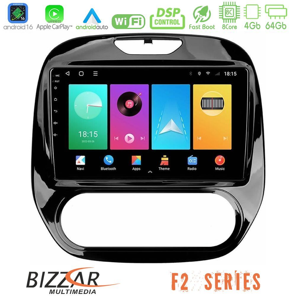 bizzar_f2_rn748m Bizzar F2 Series 8Core Android16 4+64GB Renault Captur 2013-2019 (Manual AC) Navigation Multimedia Tablet 9" - Image 1