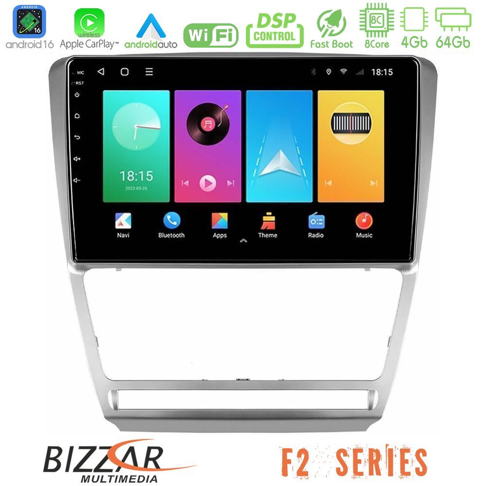 bizzar_f2_sk229s Bizzar F2 Series 8Core Android16 4+64GB Skoda Octavia 5 Navigation Multimedia Tablet 10" - Image 1