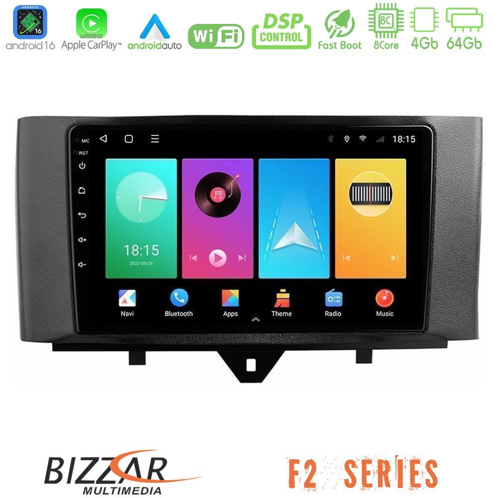 bizzar_f2_sm0831 Bizzar F2 Series 8Core Android16 4+64GB Smart 451 Facelift Navigation Multimedia Tablet 9" - Image 1
