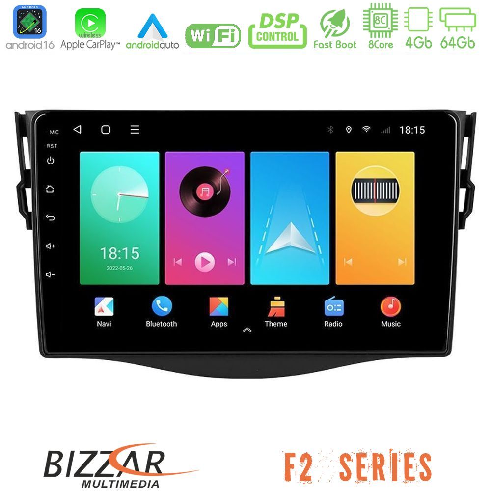 bizzar_f2_ty0530 Bizzar F2 Series 8Core Android16 4+64GB Toyota RAV4 Navigation Multimedia Tablet 9" - Image 1