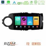Bizzar F2 Series 8Core Android16 4+64GB  Toyota Yaris 2015-2019  Navigation Multimedia Tablet 9" (Μαύρο Χρώμα)