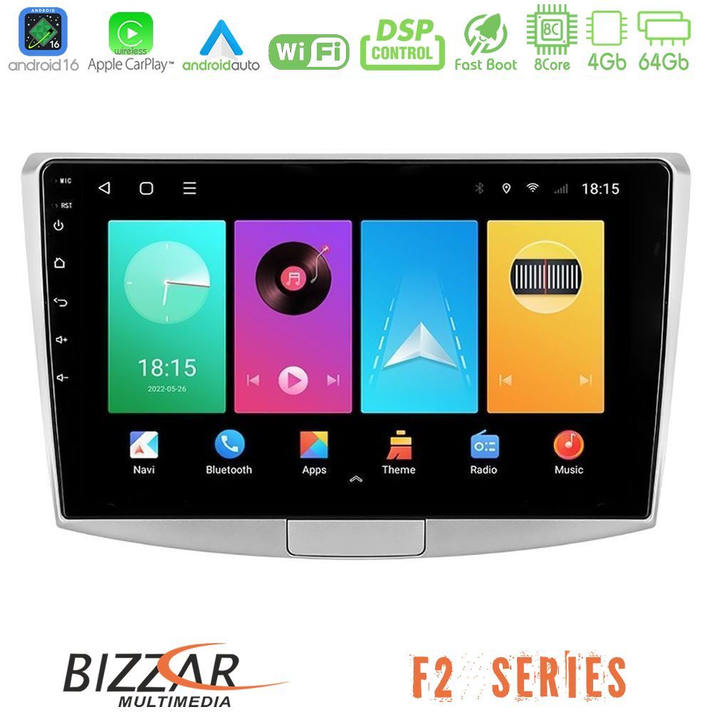 bizzar_f2_vw0002 Bizzar F2 Series 8Core Android16 4+64GB VW Passat Navigation Multimedia Tablet 10" - Image 1