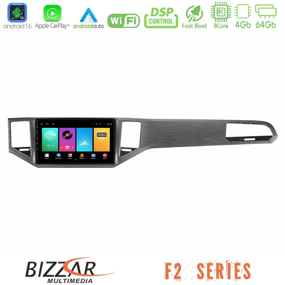 bizzar_f2_vw0135sg Bizzar F2 Series 8Core Android16 4+64GB VW Sportsvan 2014-2020 Navigation Multimedia Tablet 9" (Silver/Grey Color) - Image 1