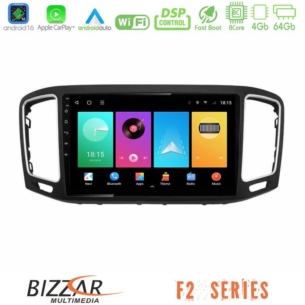 bizzar_f2_vw1021h Bizzar F2 Series 8Core Android16 4+64GB VW Sharan 2010-2015 Navigation Multimedia Tablet 9" - Image 1