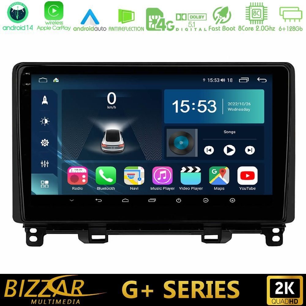bizzar_g_hd2878 Bizzar G+ Series Honda Jazz RHD 2021-2025 8core Android14 6+128GB Navigation Multimedia Tablet 10" - Image 1