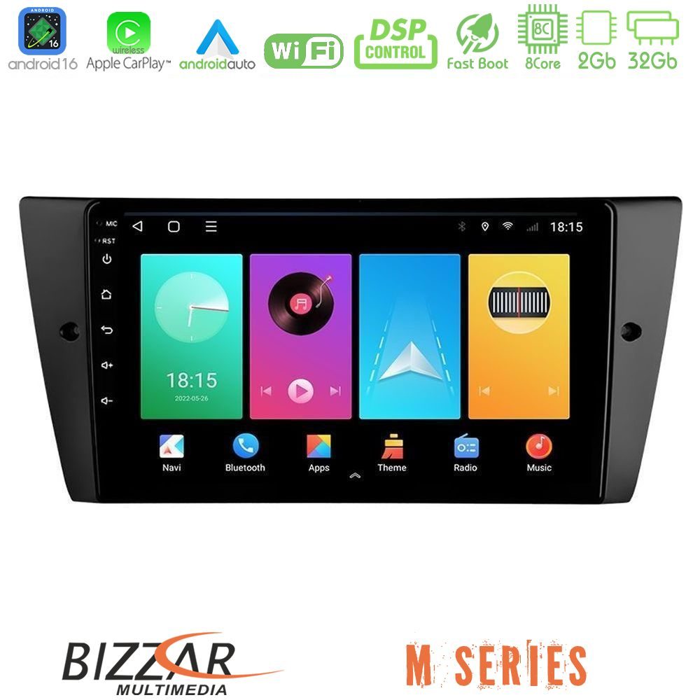 bizzar_m_bm0751 Bizzar M Series 8Core Android16 2+32GB BMW 3 Series 2006-2011 Navigation Multimedia Tablet 9" - Image 1