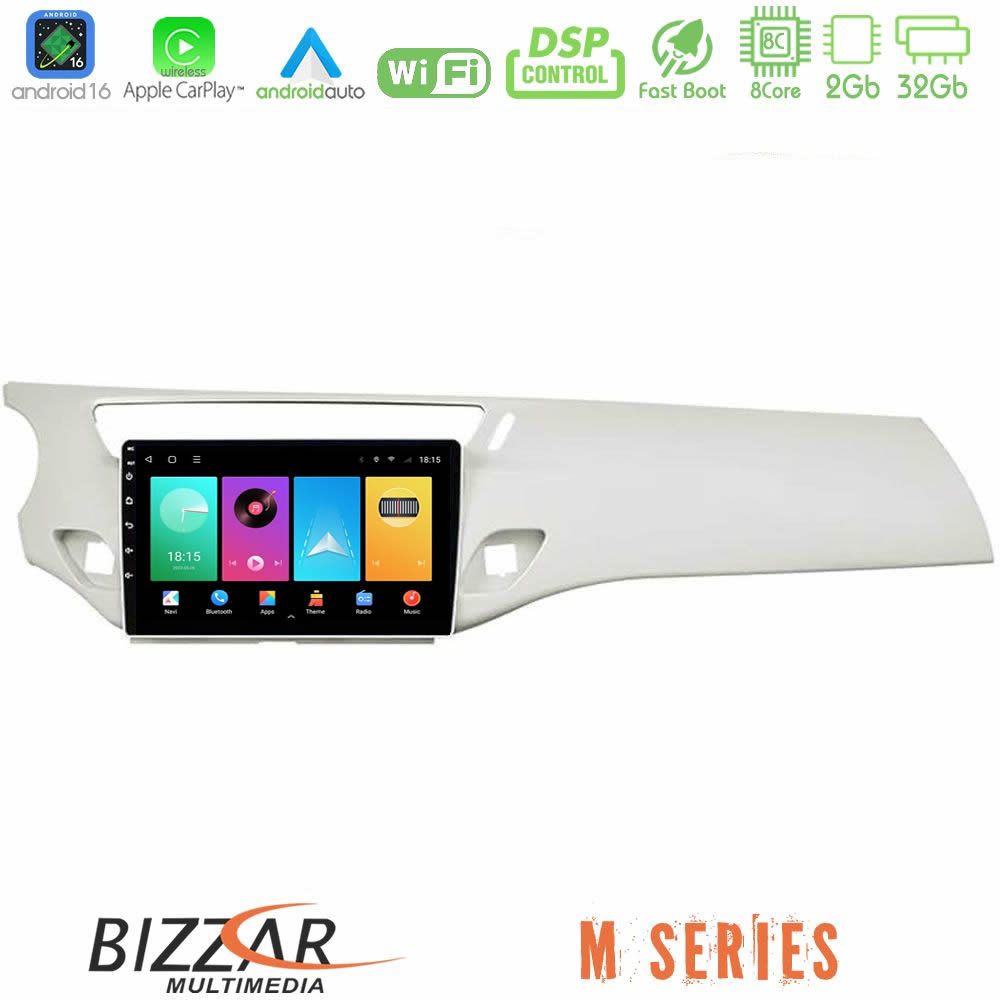 bizzar_m_ct1948wh Bizzar M Series 8Core Android16 2+32GB Citroen C3 2009-2016 Navigation Multimedia Tablet 9" (Άσπρο) - Image 1
