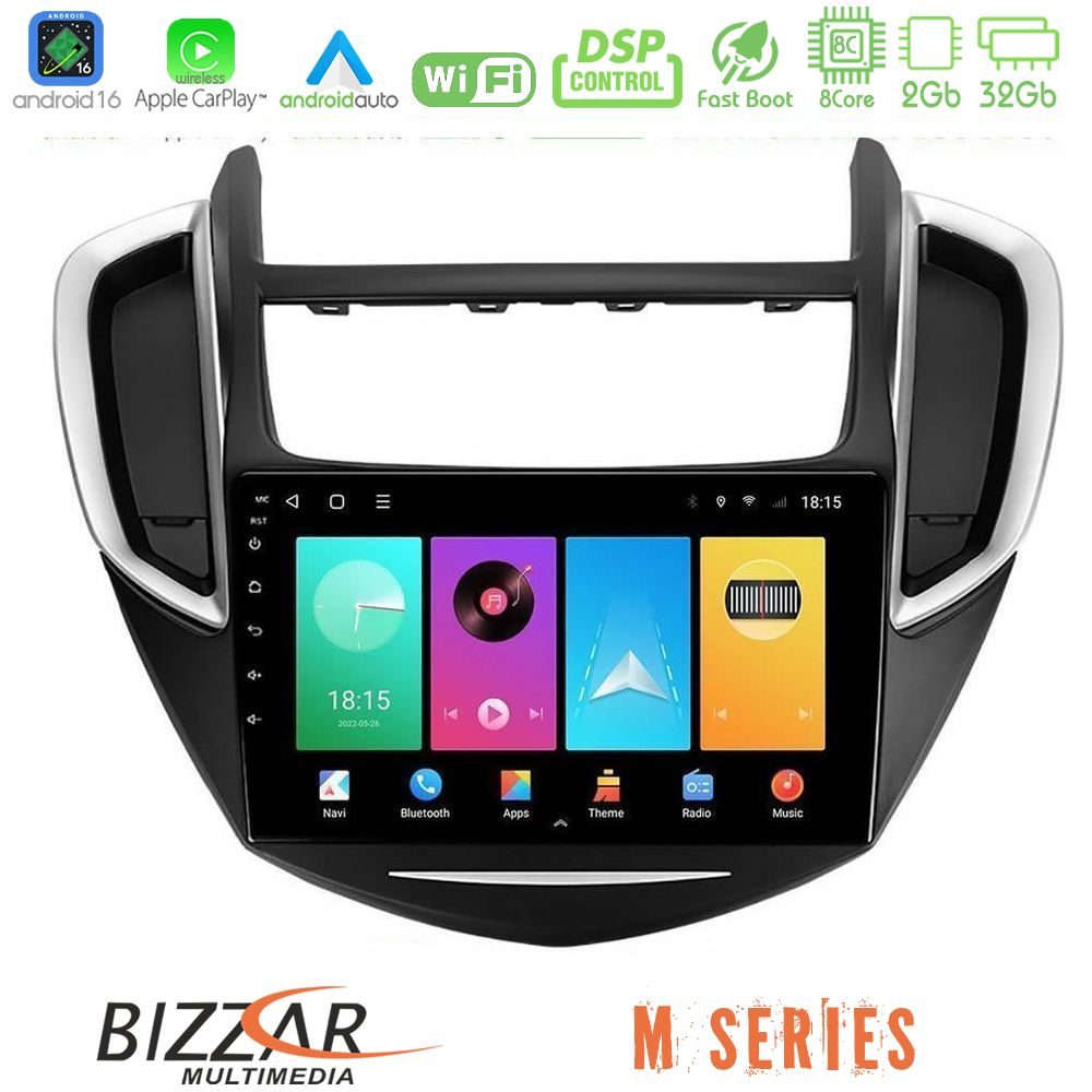 bizzar_m_cv0053 Bizzar M Series 8Core Android16 2+32GB Chevrolet Trax 2013-2020 Navigation Multimedia Tablet 9" - Image 1