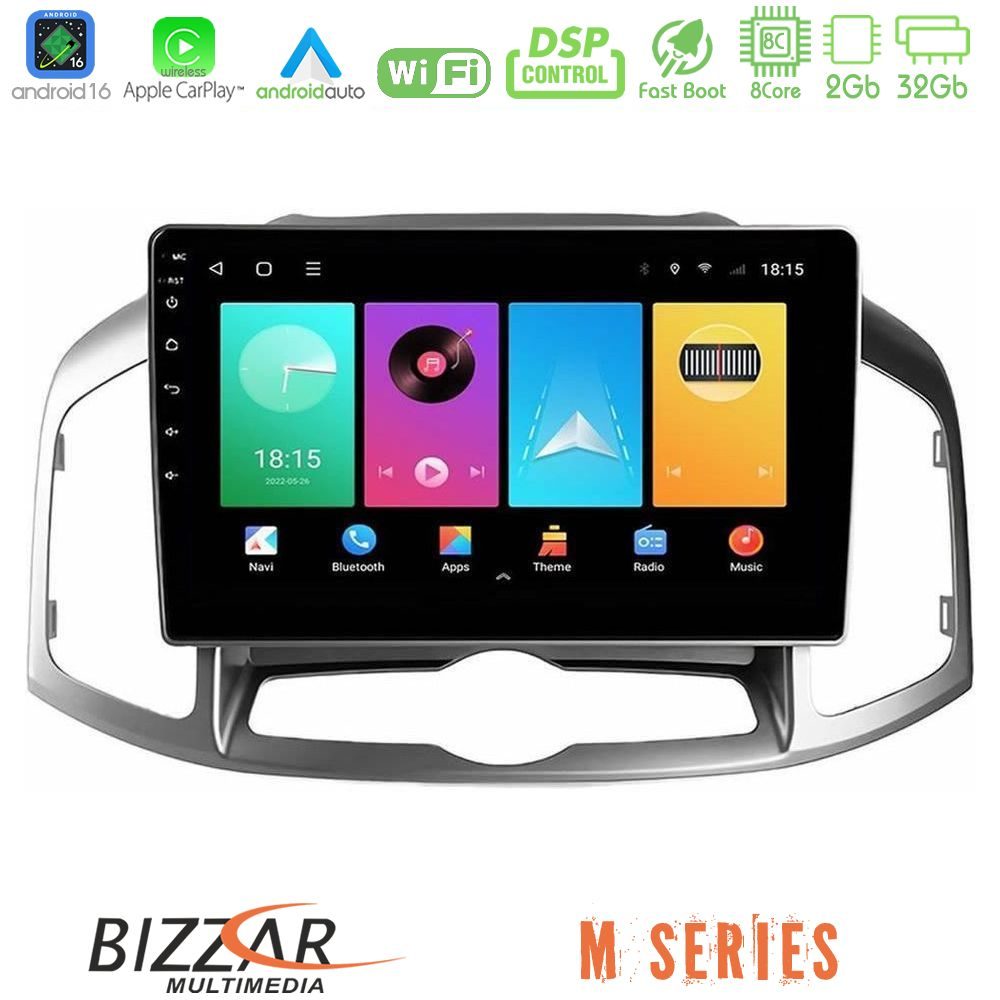 bizzar_m_cv0703 Bizzar M Series 8Core Android16 2+32GB Chevrolet Captiva 2012-2016 Navigation Multimedia Tablet 9" - Image 1